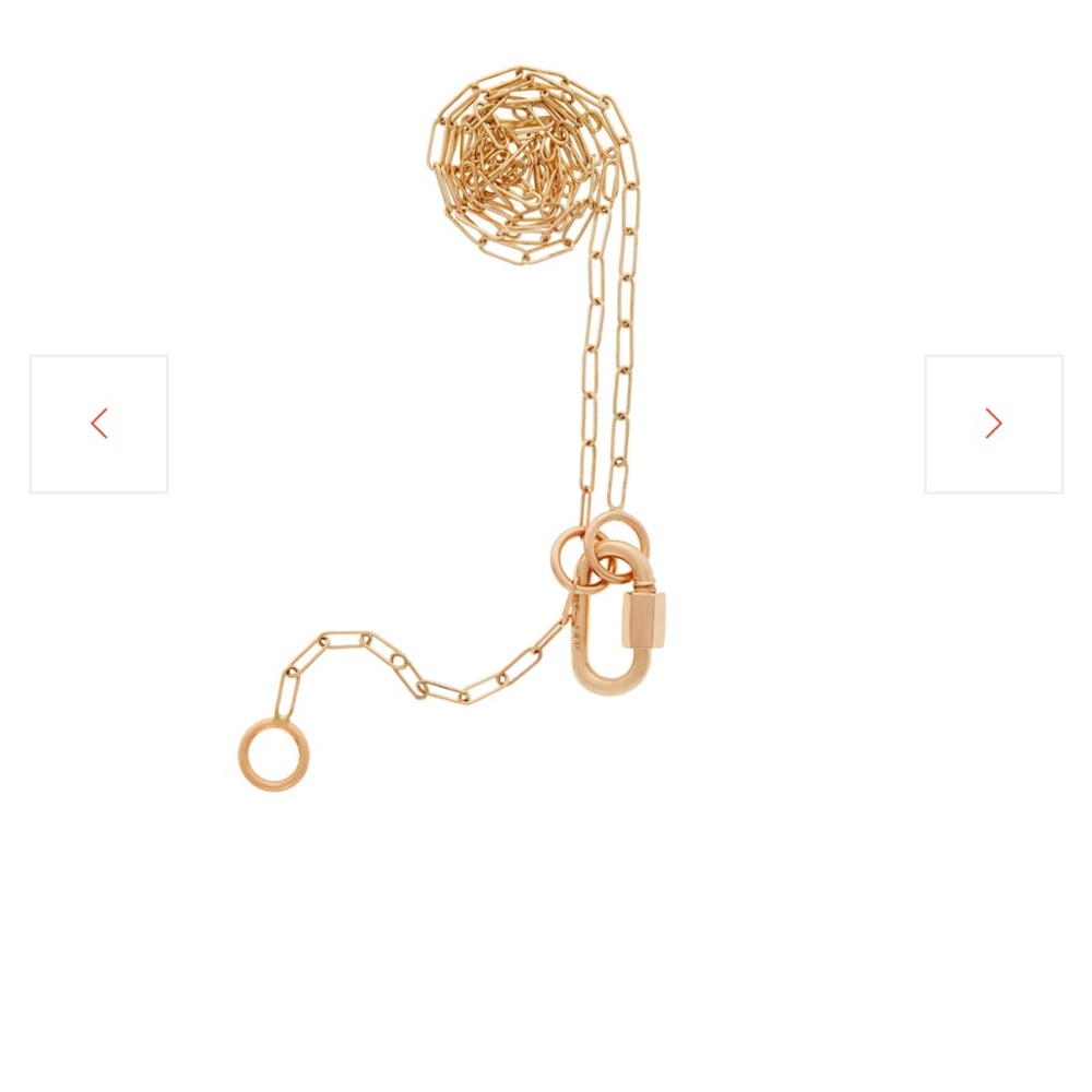 Marla Aaron 3-Loop Square Link Chain in 14K Gold (lock not included)